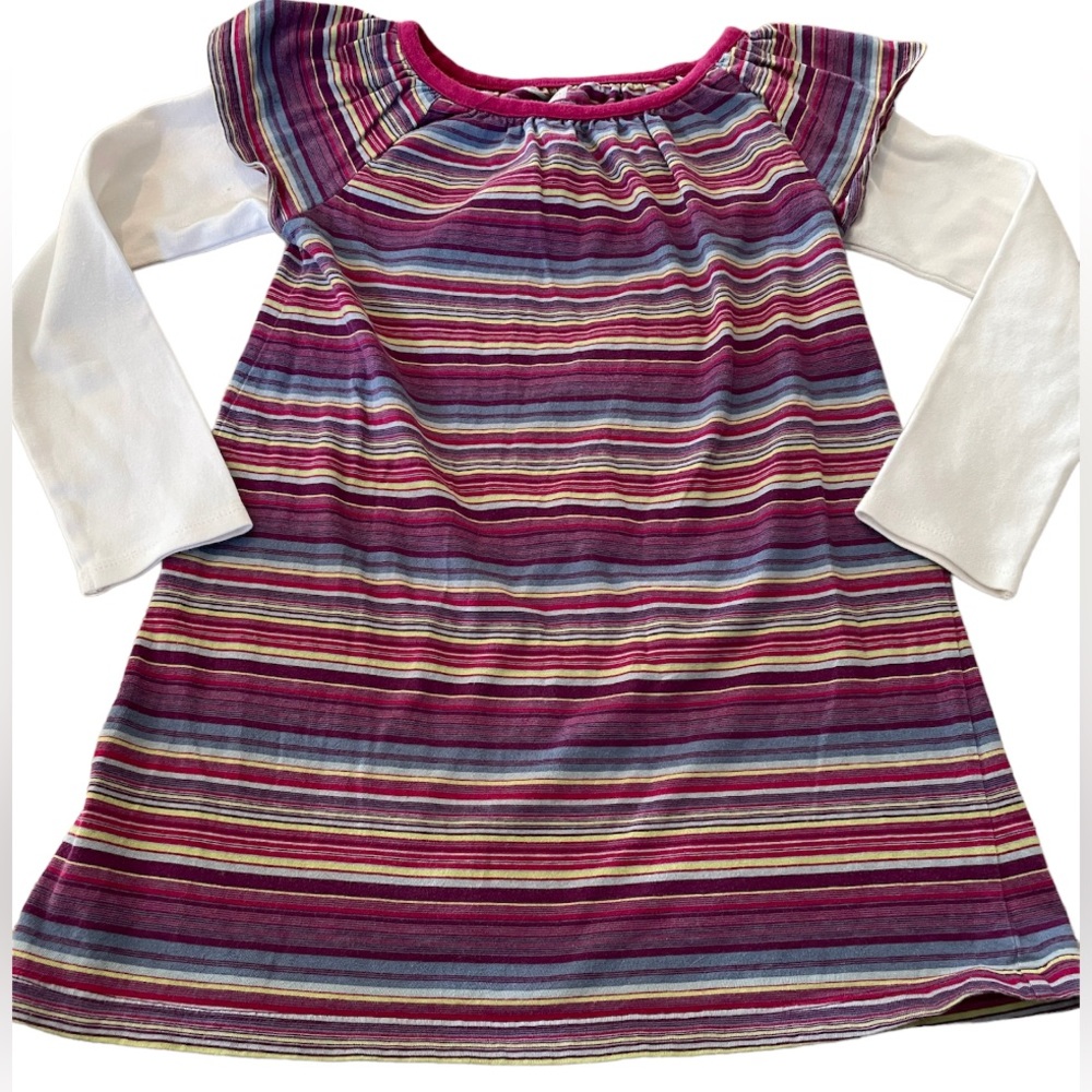 Tea Girls Size 5 Striped Long Sleeve Tee